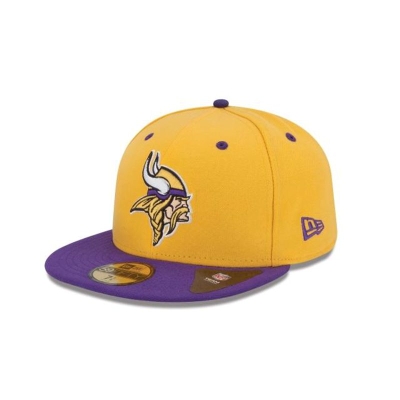 Black Minnesota Vikings Hat - New Era NFL 2Tone 59FIFTY Fitted Caps USA2845716